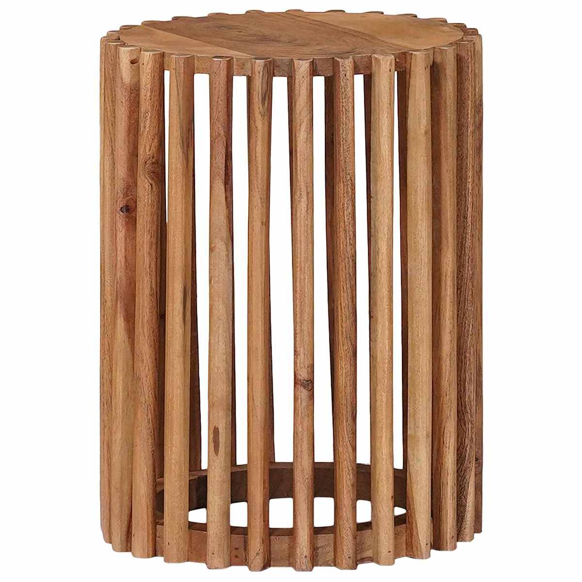 Håndlavet sidebord sæt 2 stk. Teakbrun 40 x 40 x 45 cm - Billede 5