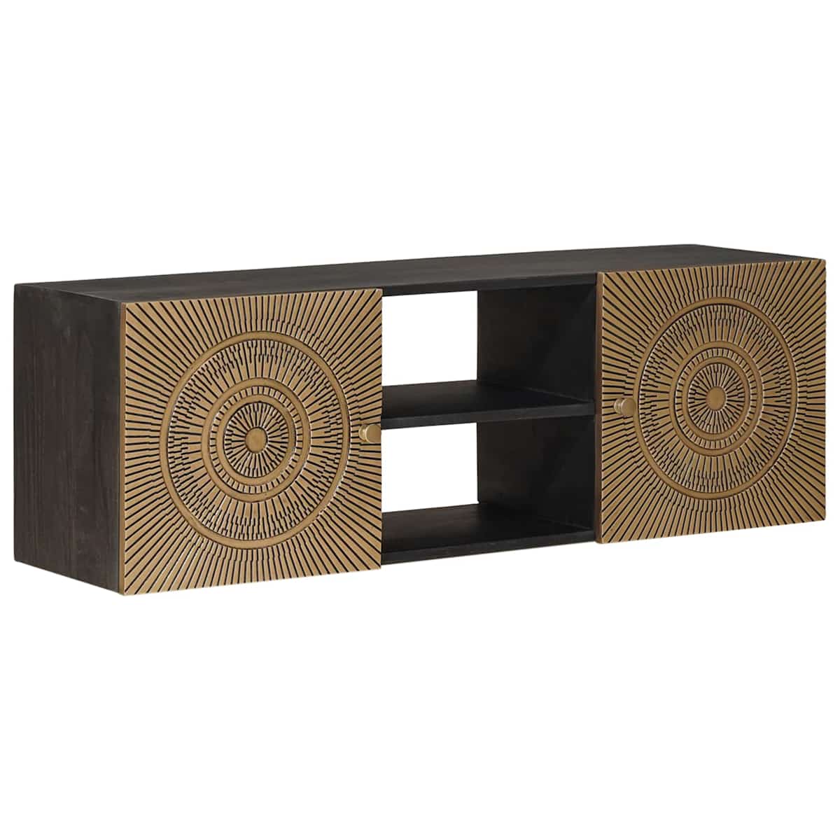 TV-skab med hylde med opbevaring Messing 105 x 30 x 35 cm
