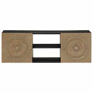 Televizní skříň s policí s úložištěm Mosaz 105 x 30 x 35 cm - obrázek 3