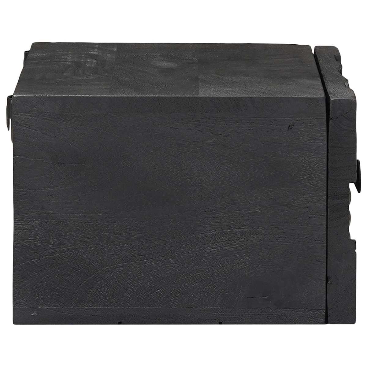 Håndlavet natbord Sort 40 x 30 x 20 cm Massivt mangotræ - Billede 6