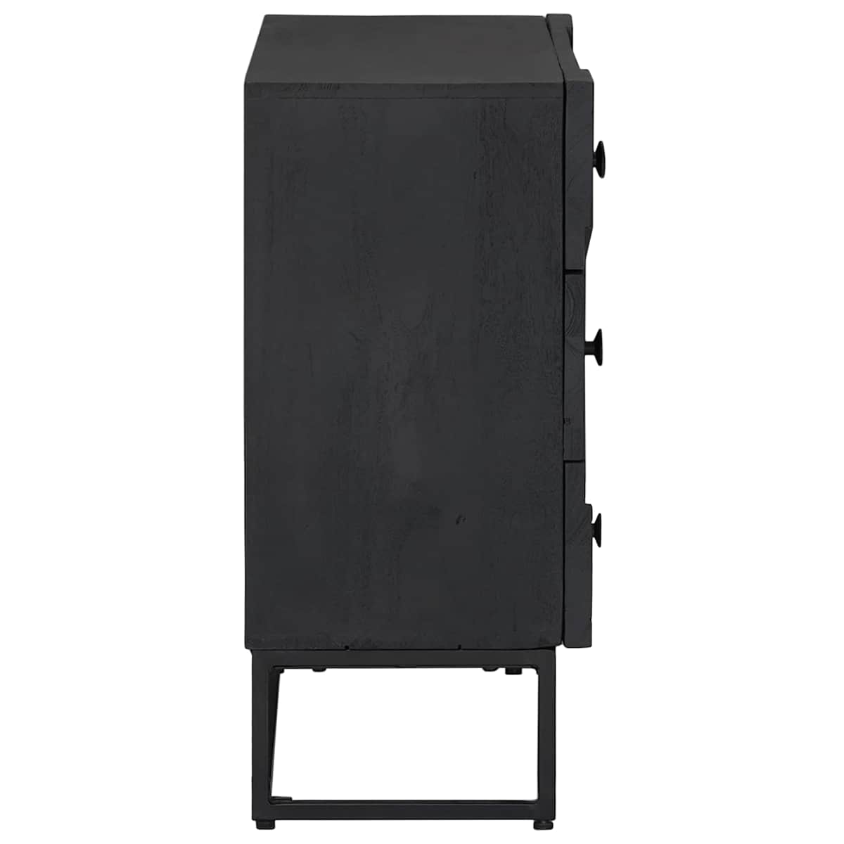 Skuffeskab Sort 75 x 30 x 65 cm - Billede 4