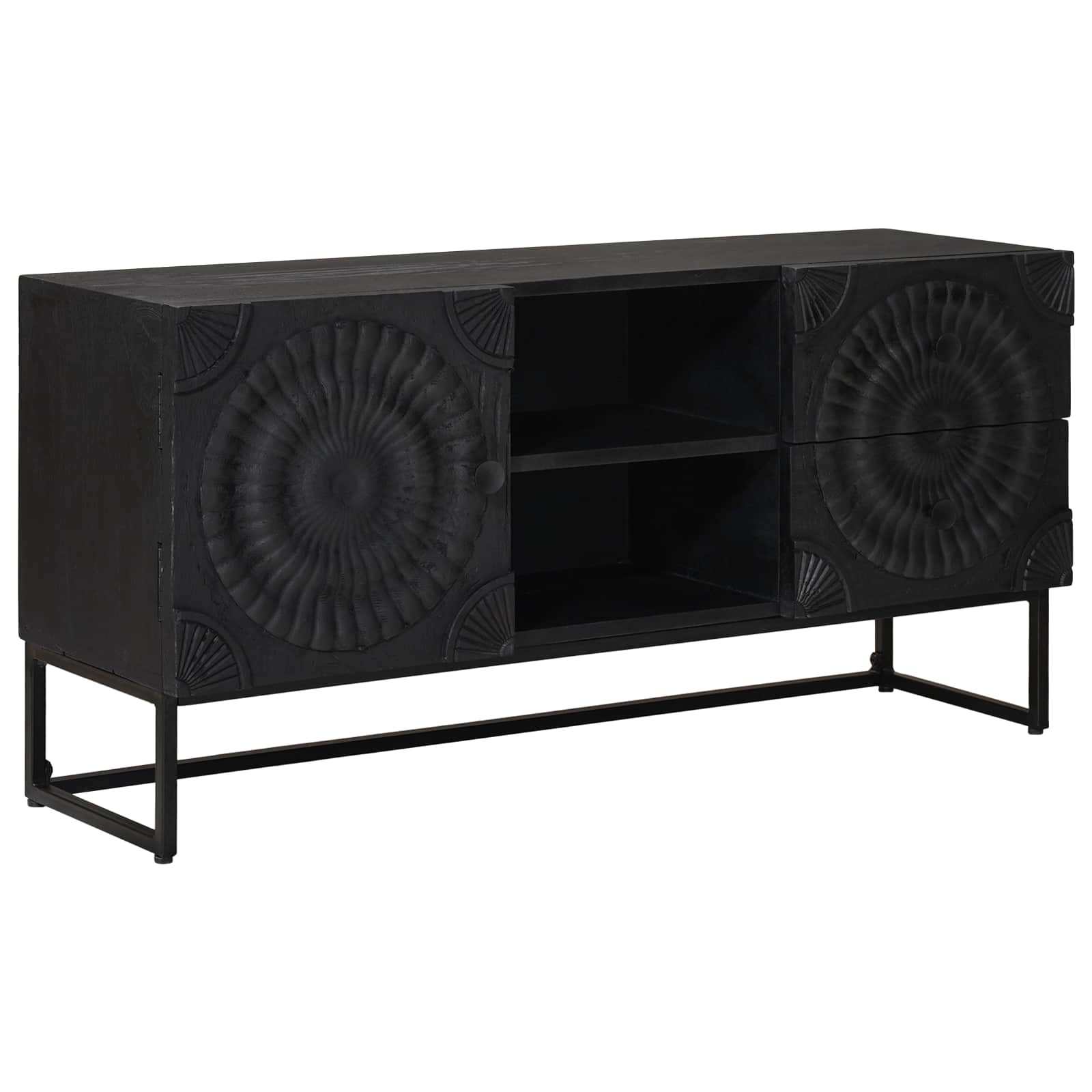 vidaXL Cabinet TV cu sertar cu raft cu ușă Negru 105 x 30 x 54 cm
