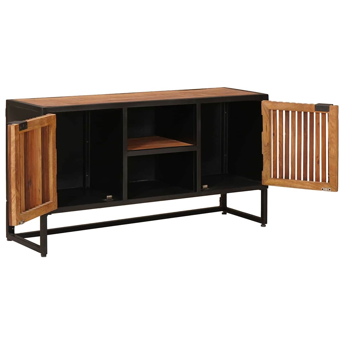 Sideboard 105 x 30 x 55 cm Massivt Mango Træ og Ingeniørtræ - Billede 5