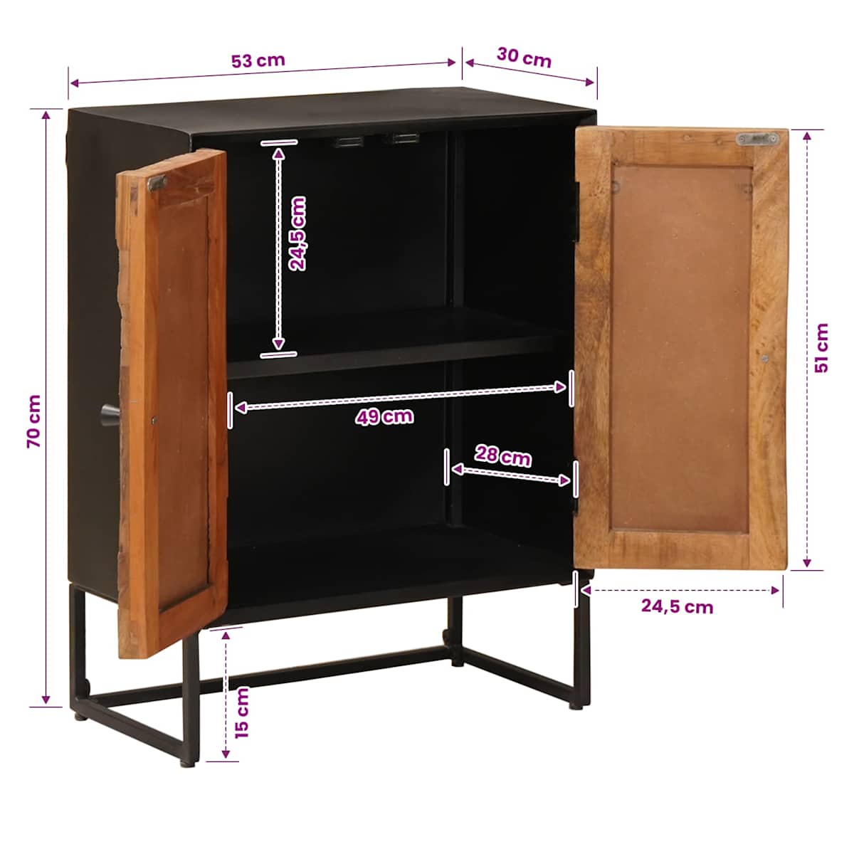 Sideboard 53 x 30 x 70 cm - Billede 11
