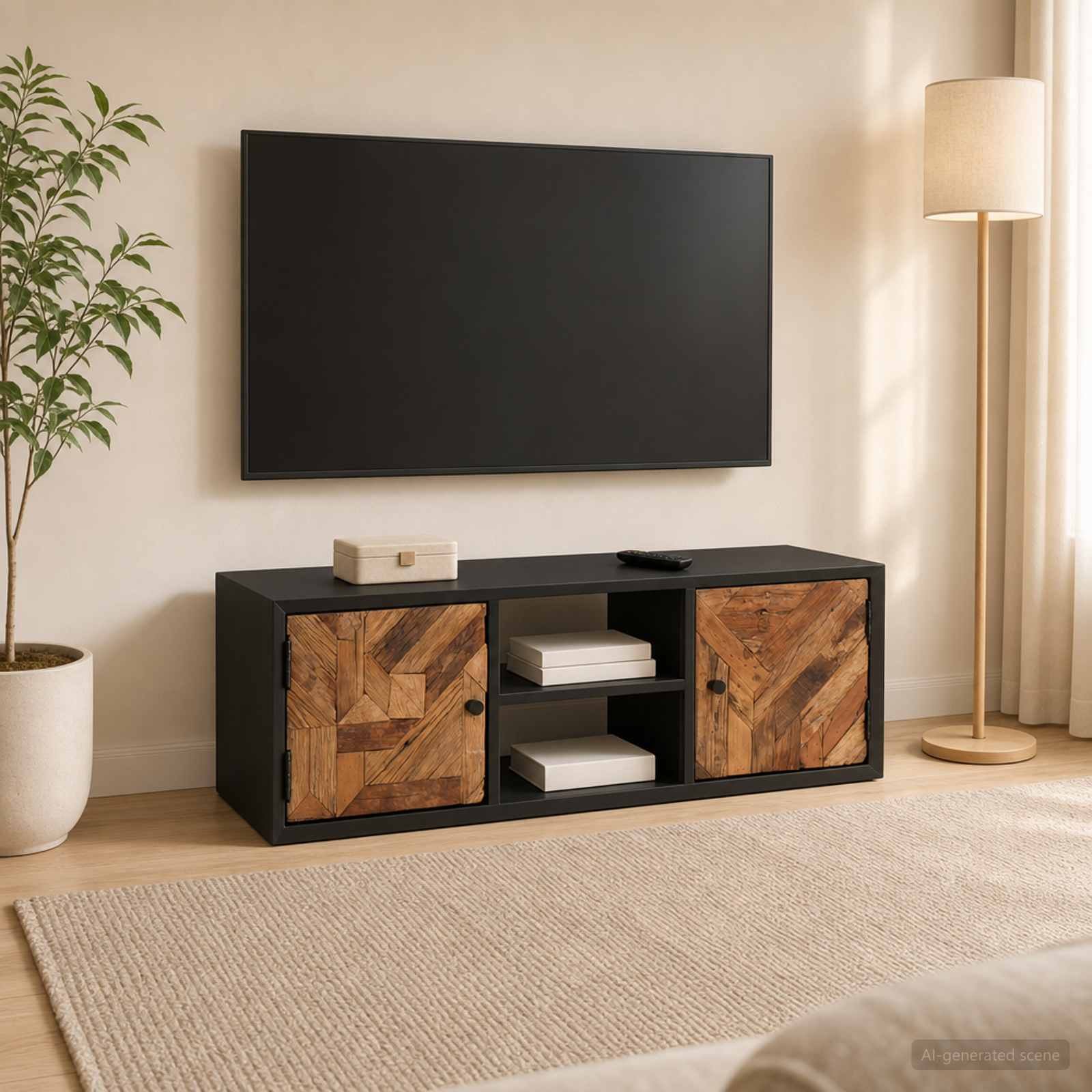 TV omarica 105 x 30 x 35 cm Trdna obnova lesa in inženirski les