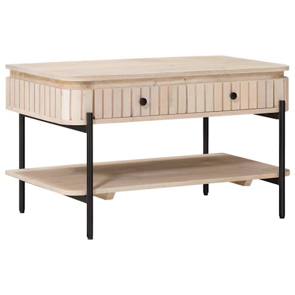 vidaXL K&auml;sit&ouml;&ouml; Kohvilaud Valge 85 x 45 x 50 cm Tugev mango puu