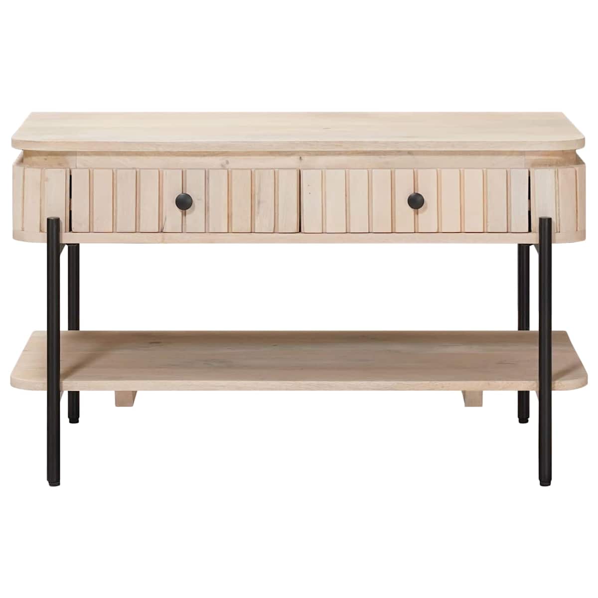 Håndlavet Cafebord Hvid 85 x 45 x 50 cm Massivt mangotræ - Billede 5