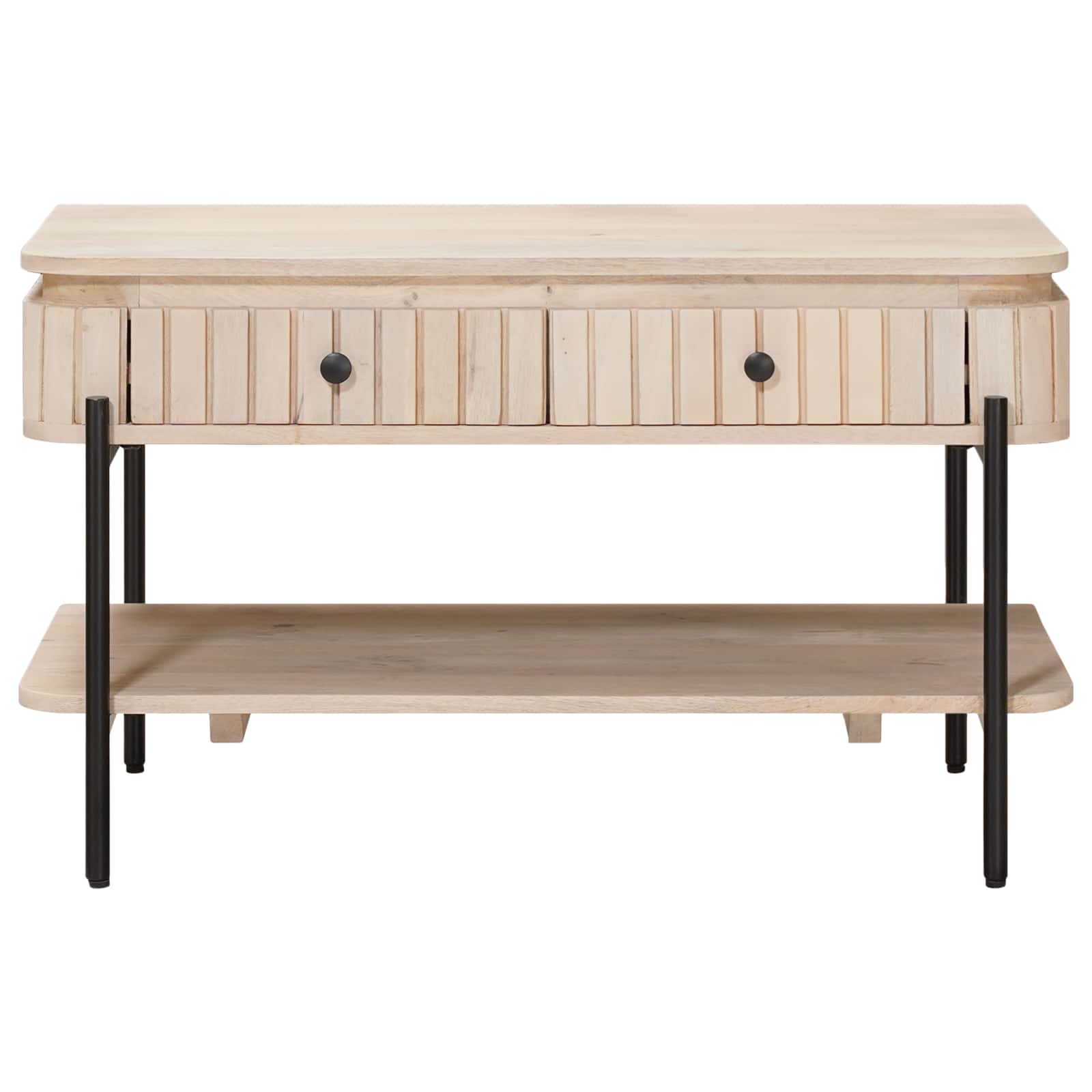 Handgemaakte Koffietafel Wit 85 x 45 x 50 cm Massief Mango Hout image 5