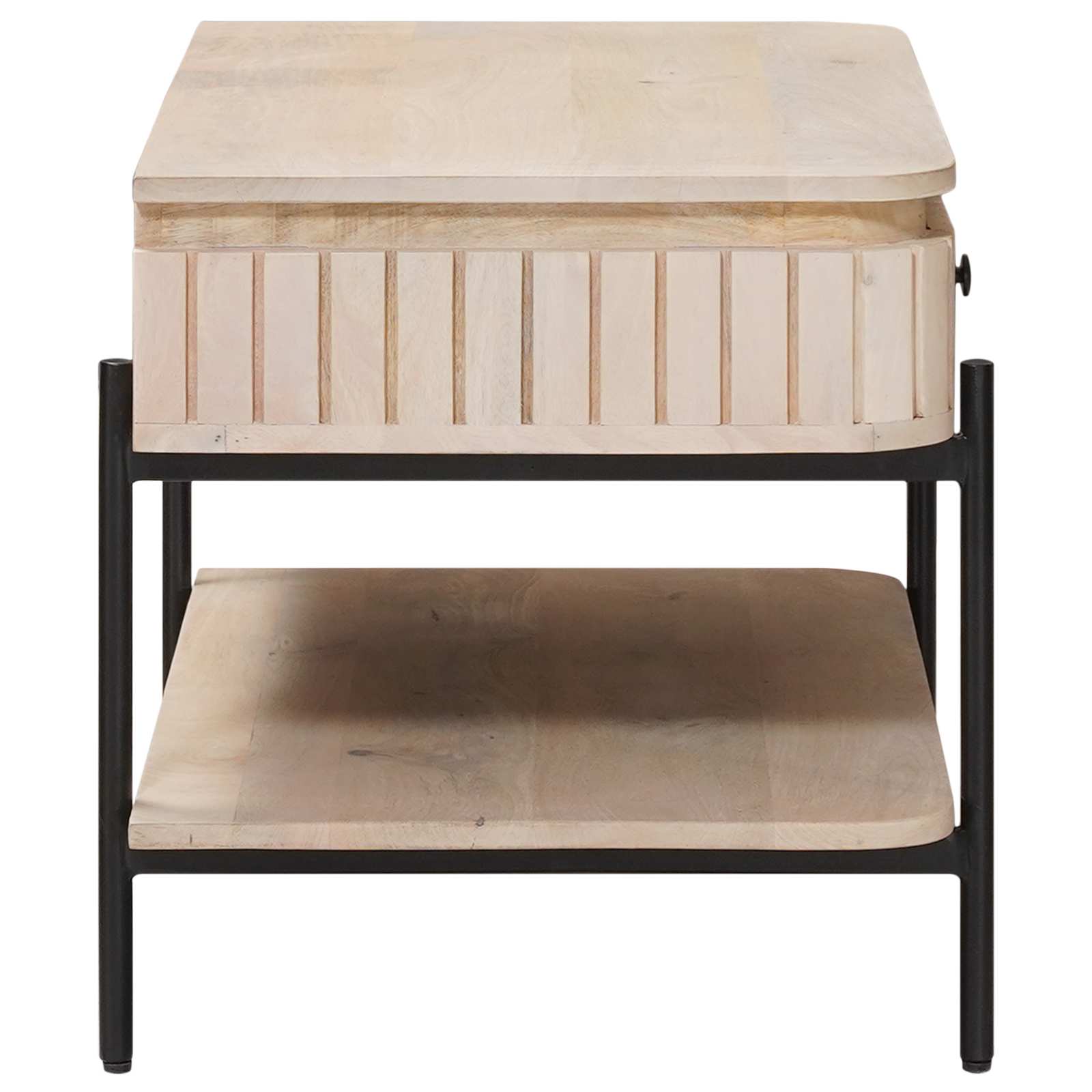 Handgemaakte Koffietafel Wit 85 x 45 x 50 cm Massief Mango Hout image 6