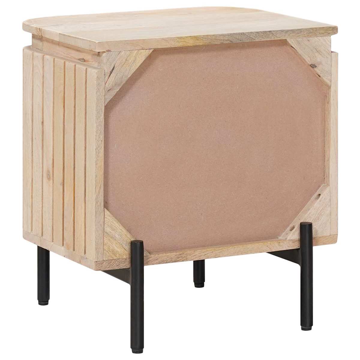 Håndlavet natbord Hvid 40 x 30 x 45 cm Massivt mangotræ - Billede 7