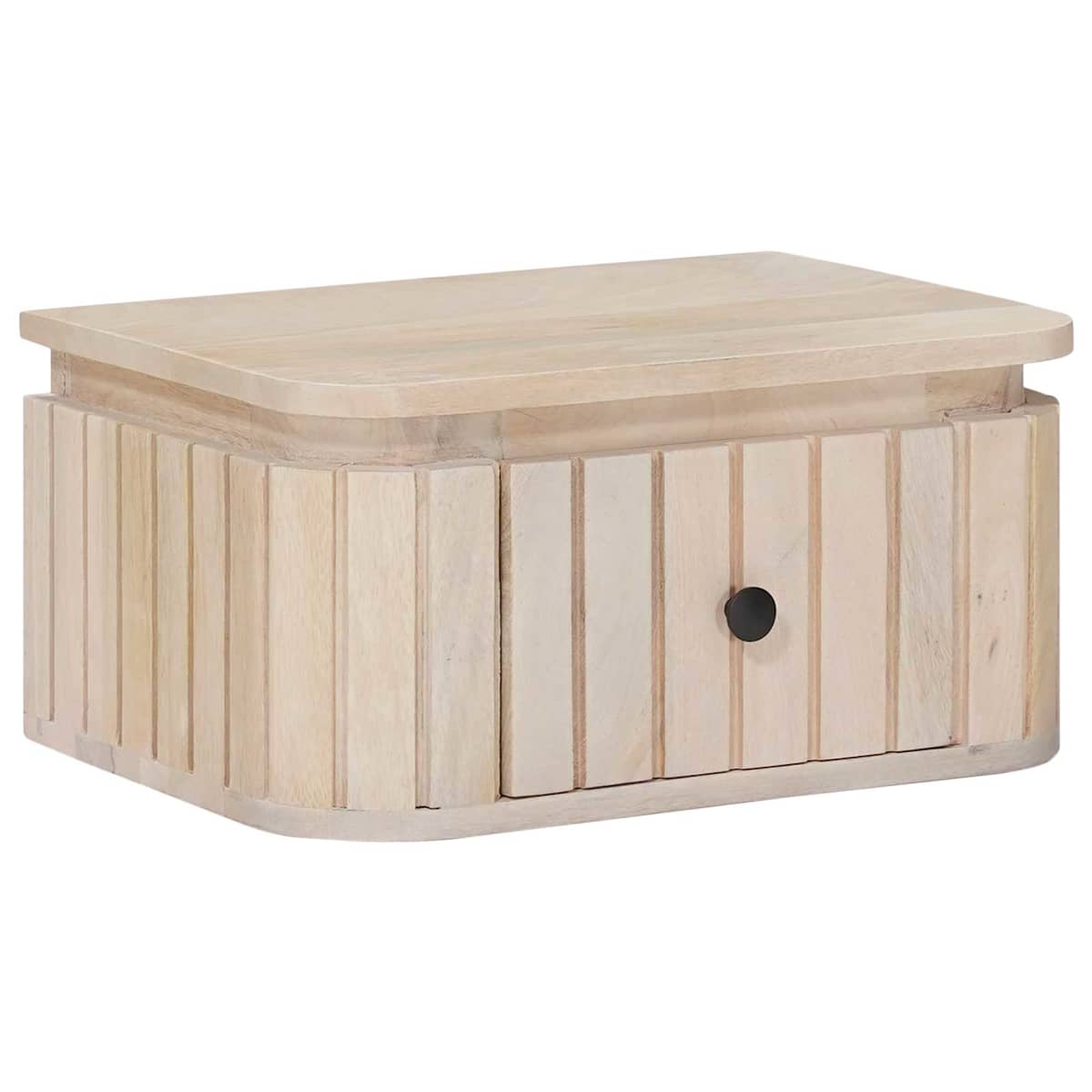 Håndlavet natbord Hvid 40 x 30 x 20 cm Massivt mangotræ - Billede 4