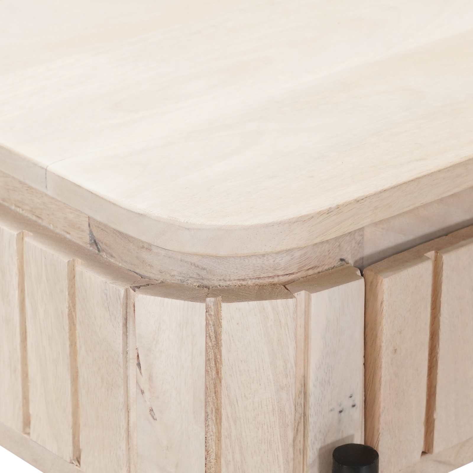 Handgemaakte Eindtafel Wit 100 x 30 x 76 cm Massief Mango Hout image 8