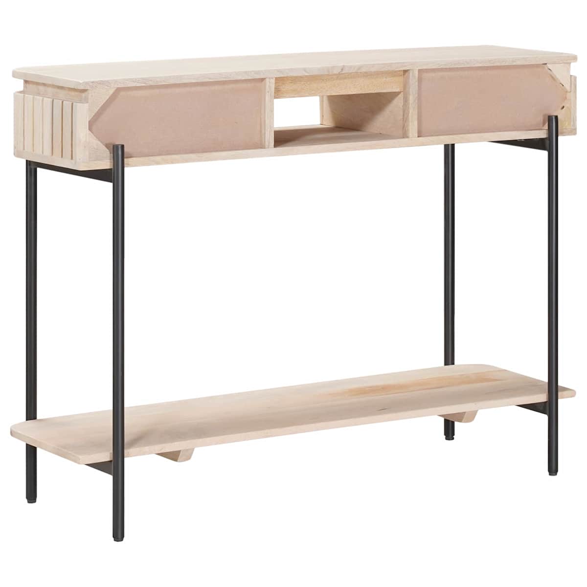 Håndlavet endebord Hvid 100 x 30 x 76 cm Massivt mangotræ - Billede 7