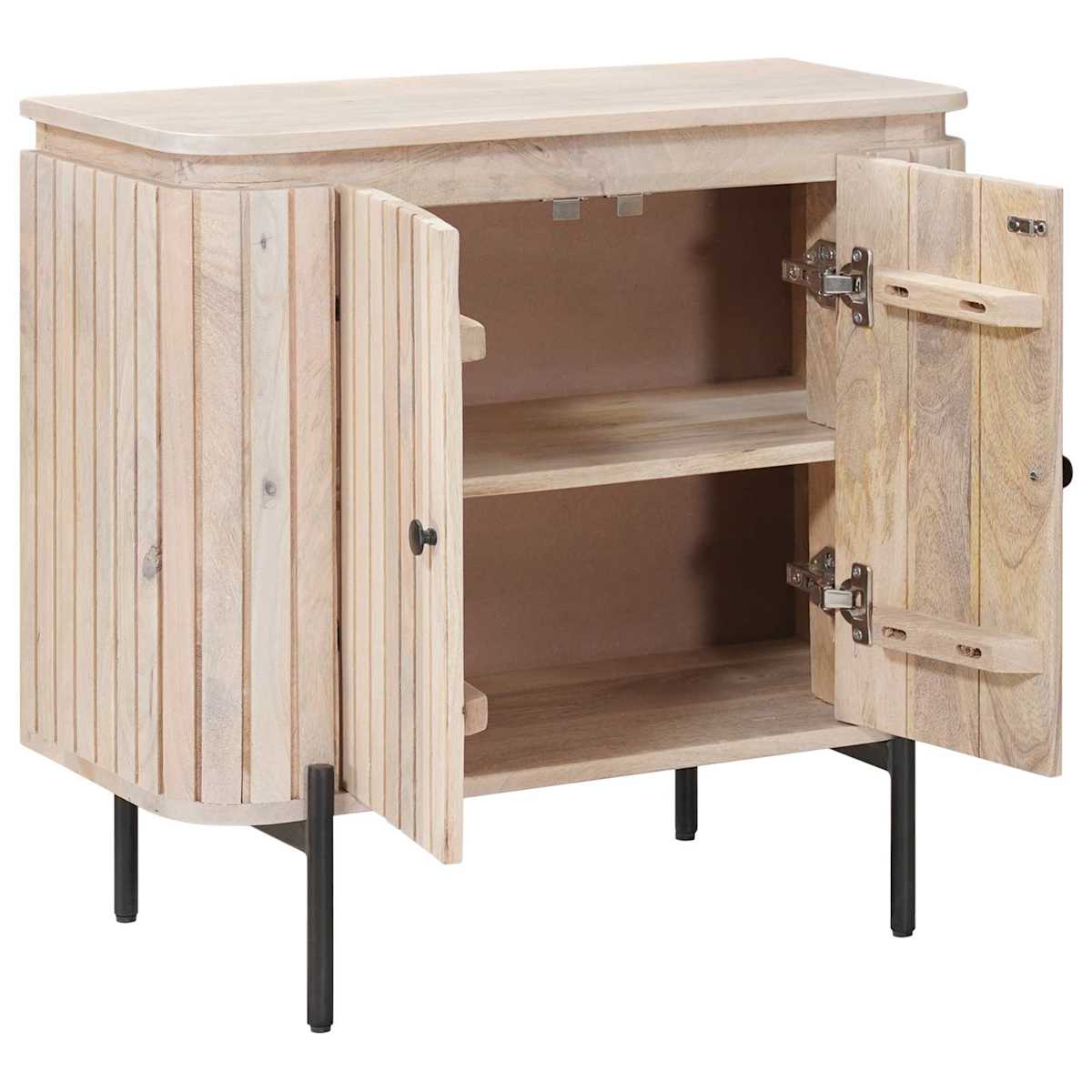 Sideboard 70 x 30 x 65 cm Massivt Mango Træ og Ingeniørtræ - Billede 2