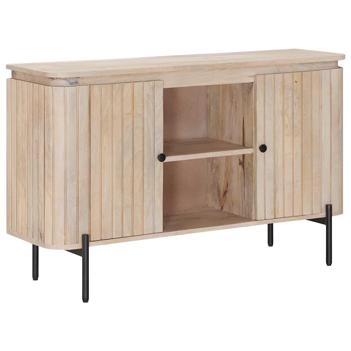 Sideboard 105 x 30 x 65 cm Massivt Mango Træ og Ingeniørtræ - Billede 4
