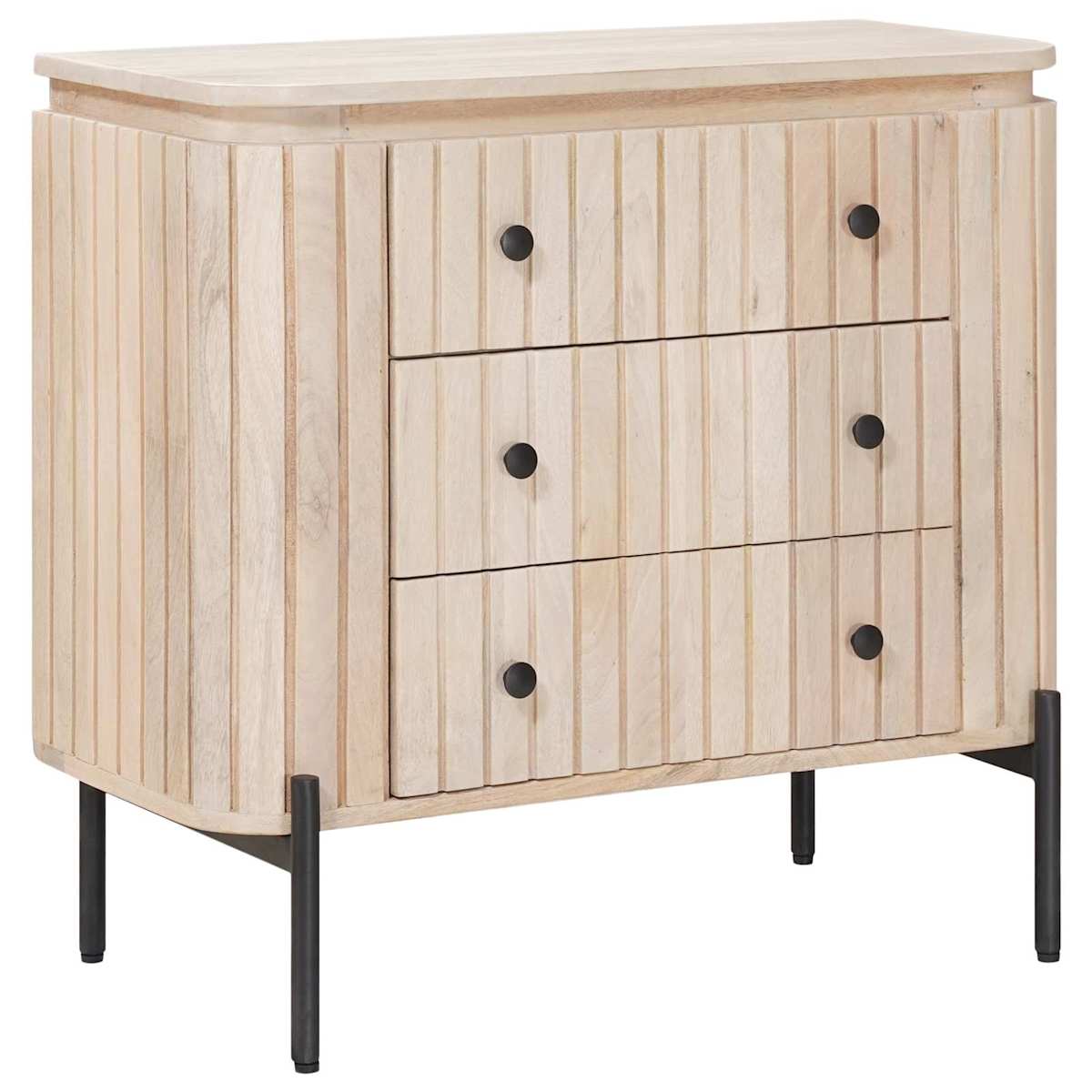 Skuffeskab 70 x 30 x 65 cm Massivt Mango Træ og Ingeniørtræ - Billede 3