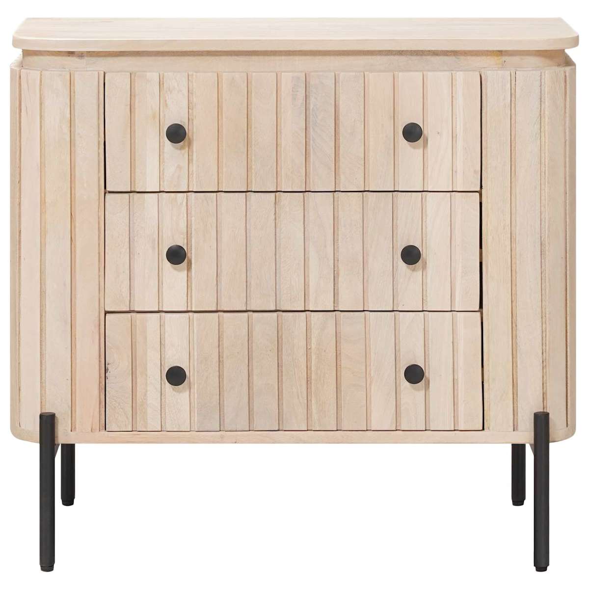 Skuffeskab 70 x 30 x 65 cm Massivt Mango Træ og Ingeniørtræ - Billede 5