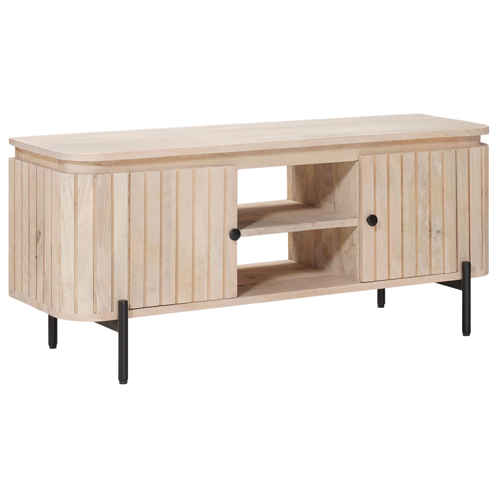 TV-kast 105 x 30 x 45 cm Massief Mango Hout en Geengineerd Hout image 3