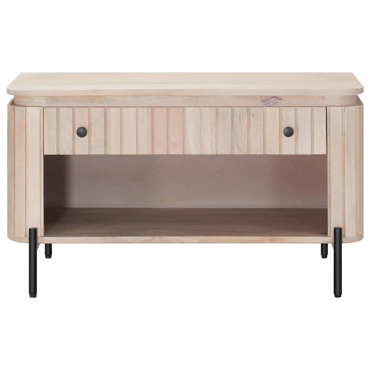 Sko bænk 85 x 37 x 48 cm Massivt Mango Træ og Ingeniørtræ - Billede 3