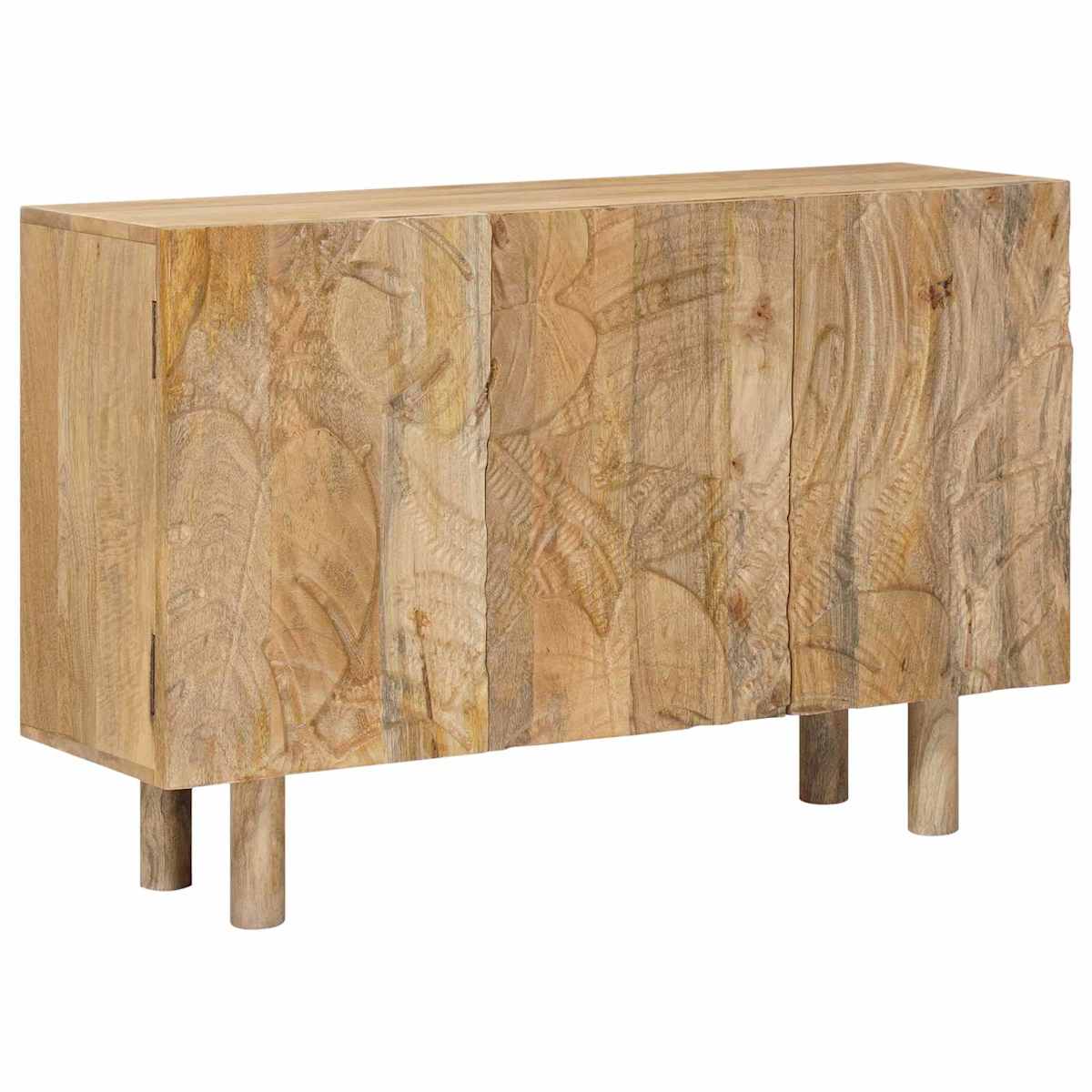 Sideboard 100 x 30 x 65 cm Massivt Mango Træ og Ingeniørtræ - Billede 3