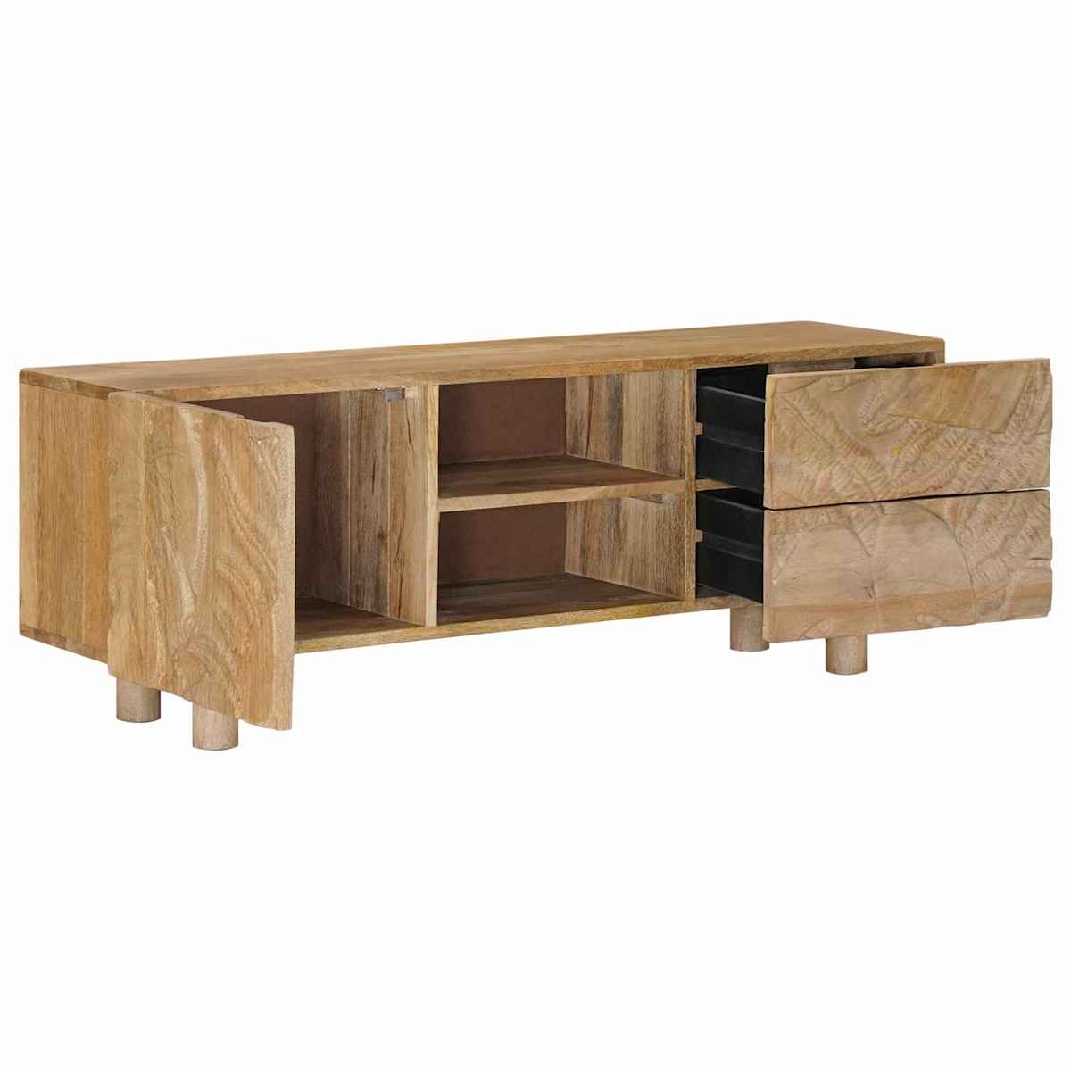 TV-skab 110 x 30 x 40 cm Massivt Mango Træ og Ingeniørtræ - Billede 2