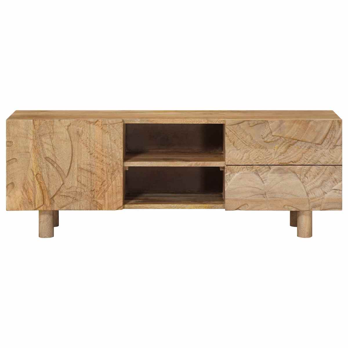 TV-skab 110 x 30 x 40 cm Massivt Mango Træ og Ingeniørtræ - Billede 5