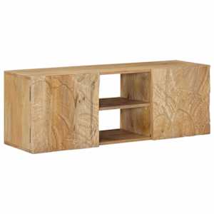 Nástěnná skříň na TV s policí s úložištěm 100 x 30 x 35 cm - obrázek 3