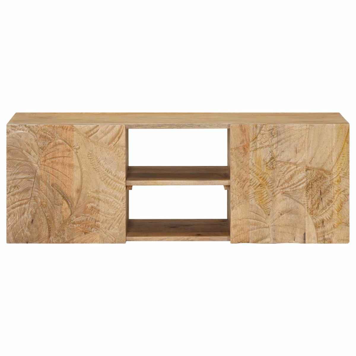 Væg TV Skab 100 x 30 x 35 cm Massivt Mango Træ og Ingeniørtræ - Billede 5