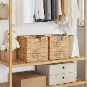 Košare za shranjevanje 2 pcs Naravna 28 x 28 x 28 cm