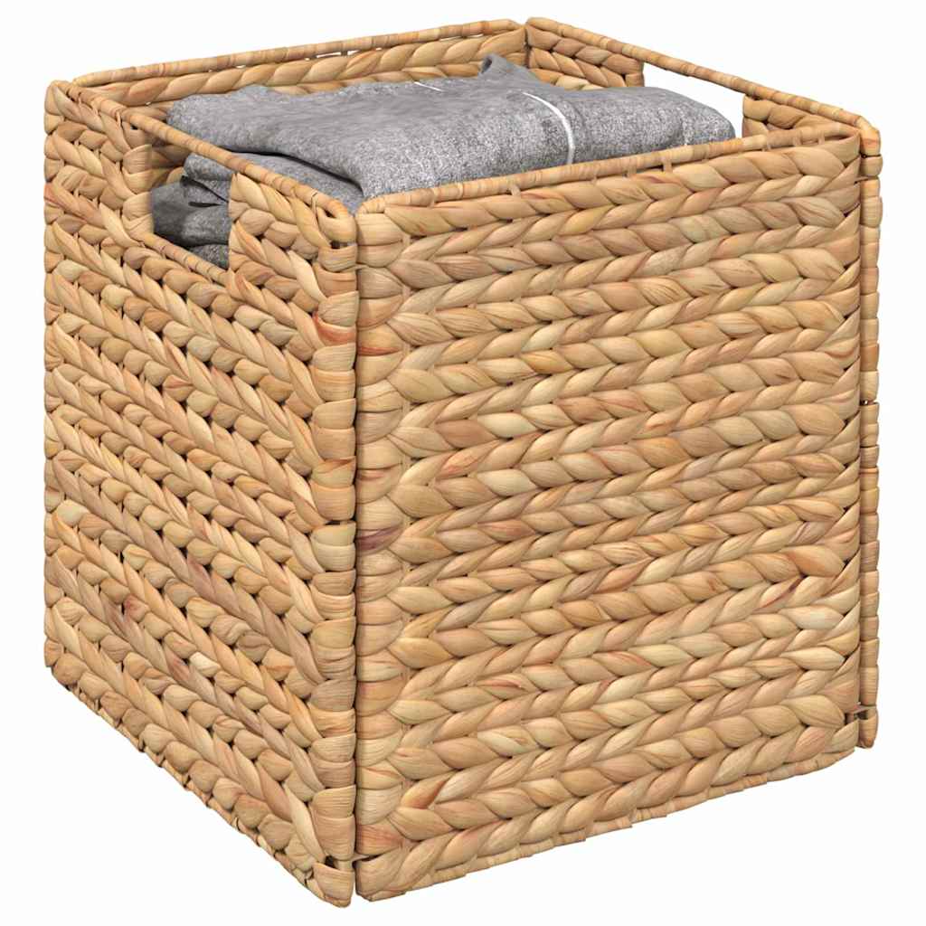 vidaXL Opslagmanden 2 pcs Naturel 35 x 25 x 17 cm Waterhyacint