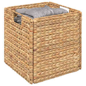 Úložné koše 2 pcs Přírodní 28 x 28 x 28 cm Vodní hyacint - obrázek 3