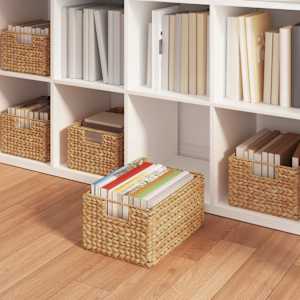 Úložné koše 2 pcs Přírodní 35 x 25 x 17 cm Vodní hyacint - obrázek 4