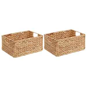 Úložné koše 2 pcs Přírodní 35 x 25 x 17 cm Vodní hyacint - obrázek 2