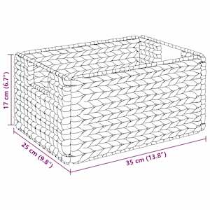 Úložné koše 2 pcs Přírodní 35 x 25 x 17 cm Vodní hyacint - obrázek 12