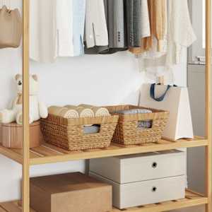 Košare za shranjevanje 2 pcs Naravna 38 x 28 x 15 cm