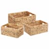 vidaXL Ladustamiskorvid 3 tk Vesih&uuml;atsint 40 x 30 x 18 cm Naturaalne