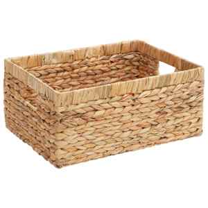 Úložné koše 3 pcs Přírodní 40 x 30 x 18 cm Vodní hyacint - obrázek 4