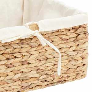 Úložné koše 3 pcs Přírodní 40 x 30 x 18 cm Vodní hyacint - obrázek 9