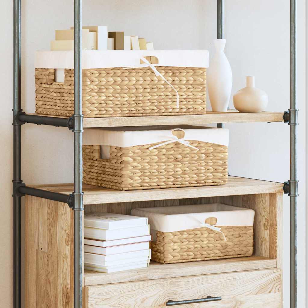 vidaXL Aufbewahrungskörbe 3 pcs Natur 40 x 30 x 18 cm Wasserhyazinthe