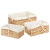 vidaXL Ladustamiskorvid 3 tk Vesih&uuml;atsint 40 x 30 x 18 cm Naturaalne