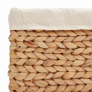 Úložné koše 3 pcs Přírodní 35 x 30 x 25 cm Vodní hyacint - obrázek 8