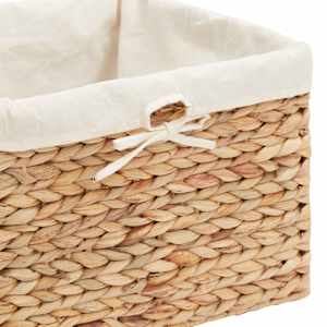 Úložné koše 3 pcs Přírodní 35 x 30 x 25 cm Vodní hyacint - obrázek 9
