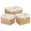 vidaXL Ladustamiskorvid 3 tk Vesih&uuml;atsint 35 x 30 x 25 cm Naturaalne