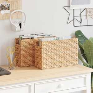 Košare za Revije 2 pcs Naravna 39 x 14 x 25 cm Vodna hijacinta