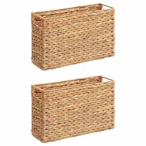 Koše na časopisy 2 pcs Přírodní 39 x 14 x 25 cm Vodní hyacint - obrázek 2