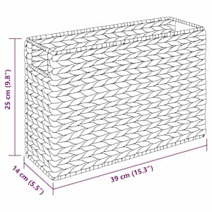 Koše na časopisy 2 pcs Přírodní 39 x 14 x 25 cm Vodní hyacint - obrázek 11