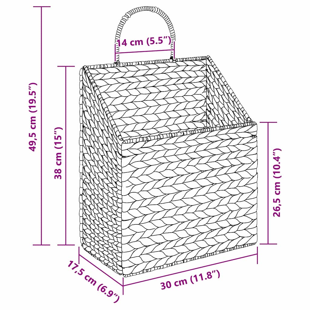 Hangmand Naturel 30 x 17,5 x 49,5 cm Waterhyacint image 12