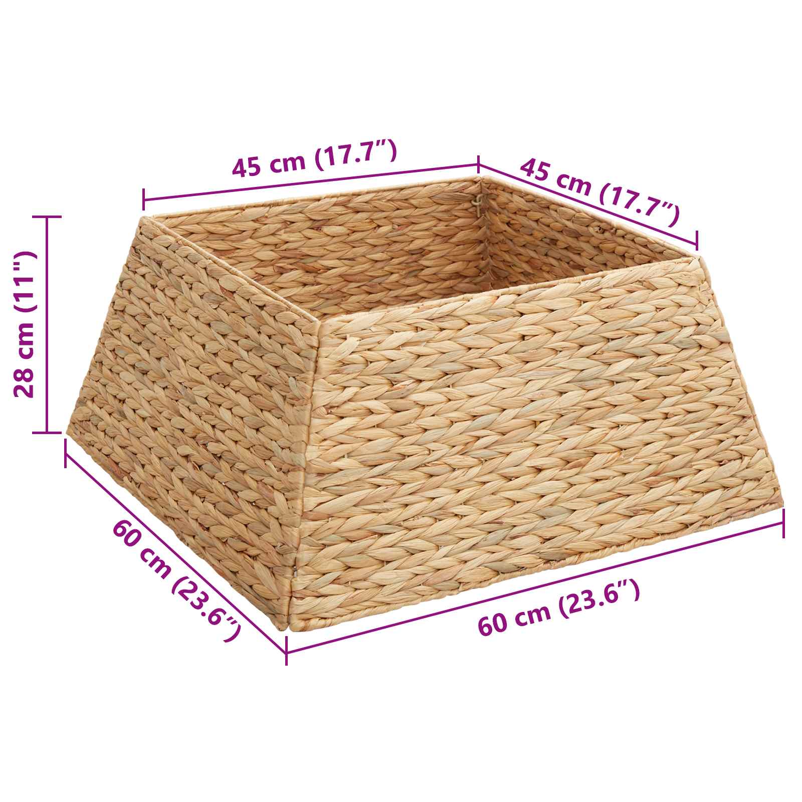 Ovratnik za božično drevo Kvadrat Rjava 60 x 60 x 28 cm
