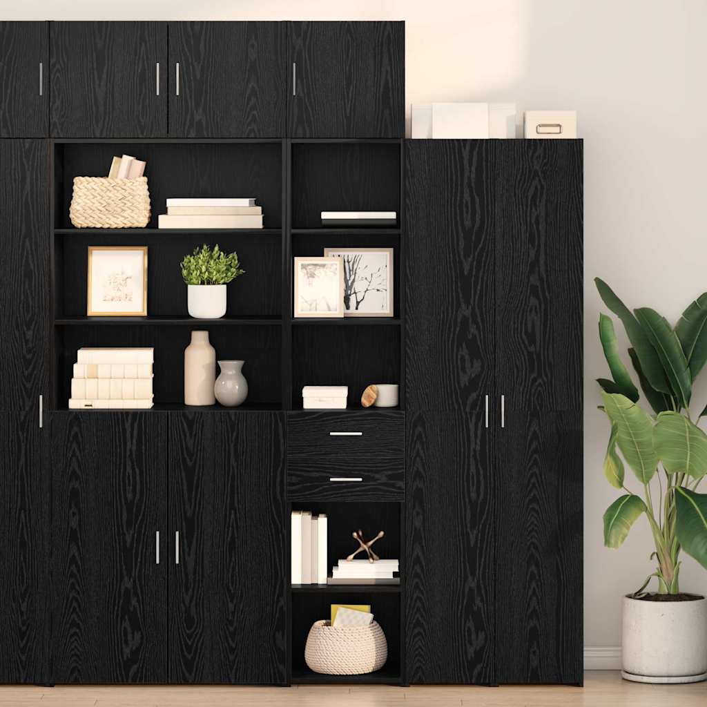 Mobilă și Mobilier - Bufet cu sertar Stejar Negru 40 x 42,5 x 185 cm Lemn compozit