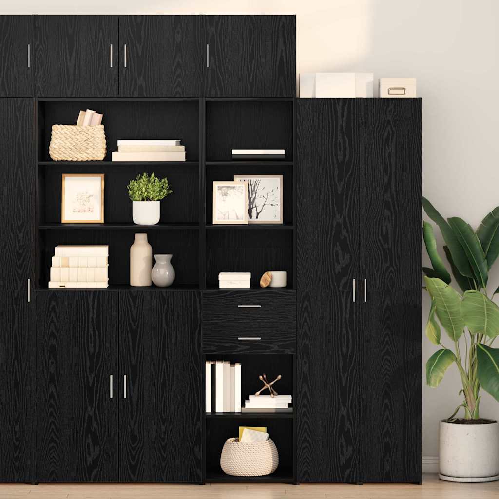 Mobilă și Mobilier - Bufet cu sertar Stejar Negru 45 x 42,5 x 185 cm Lemn compozit